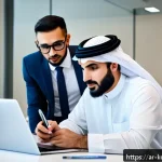 드라마  나쁜 녀석들  범죄자 팀플레이의 매력 - A diverse team of Middle Eastern professionals collaborating in a modern office setting, showcasing ...